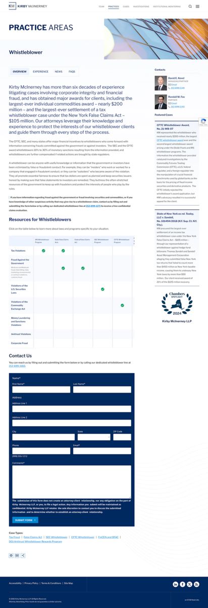 Image of Kirby McInerney LLP practice page