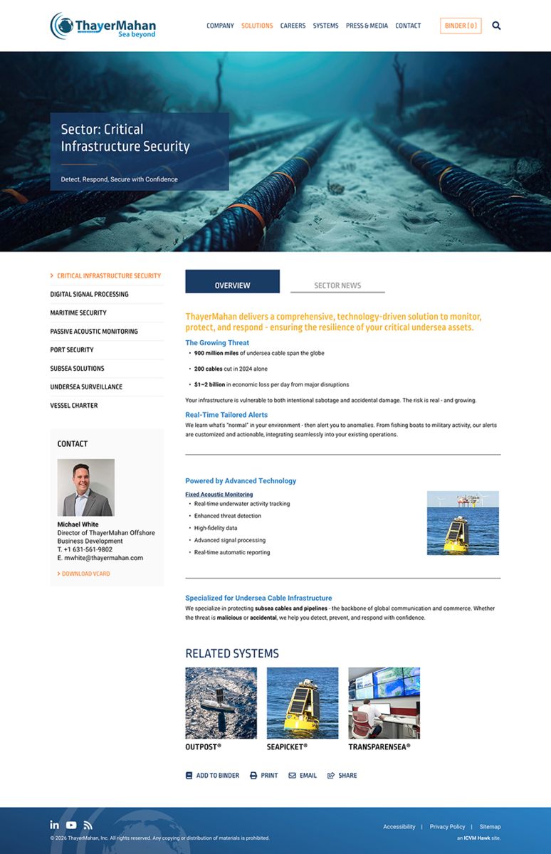 Image of ThayerMahan critical infrastructure security